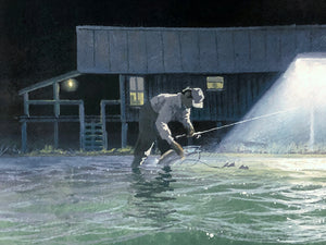 John Dearman - Night Fishing - FS GiClee - Brand New Custom Sporting Frame