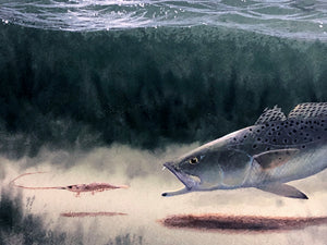 John Dearman - Night Fishing - FS GiClee - Brand New Custom Sporting Frame