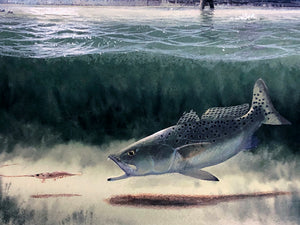 John Dearman - Night Fishing - FS GiClee - Brand New Custom Sporting Frame