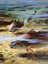 Load image into Gallery viewer, John P. Cowan 1983 Gulf Coastal Conservation Association CCA GCCA Stamp Print With Stamp - Brand New Super Custom Sporting Frame