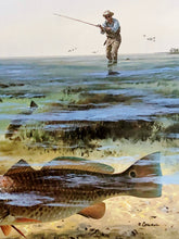 Load image into Gallery viewer, John P. Cowan 1983 Gulf Coastal Conservation Association CCA GCCA Stamp Print With Stamp - Brand New Super Custom Sporting Frame