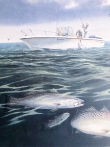 Ronnie Wells - Bay Water Specks - Lithograph AP - Brand New Custom Sporting Frame
