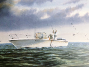 Ronnie Wells - Bay Water Specks - Lithograph AP - Brand New Custom Sporting Frame